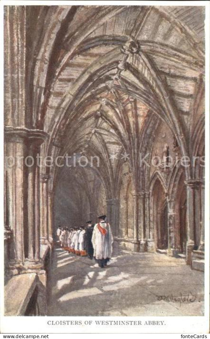 11923731 London Westminster Abbey Cloisters Kuenstlerkarte - Other & Unclassified