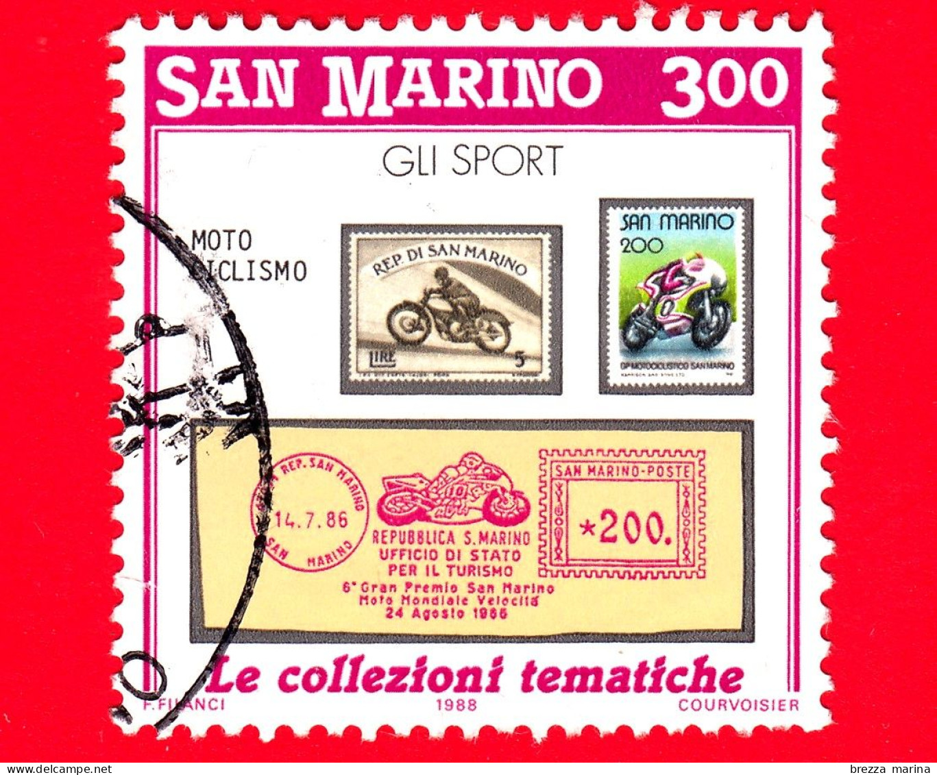 SAN MARINO - Usato - 1988 - Promozione Della Filatelia - Collezioni Tematiche - Gli Sport - 300 - Gebraucht