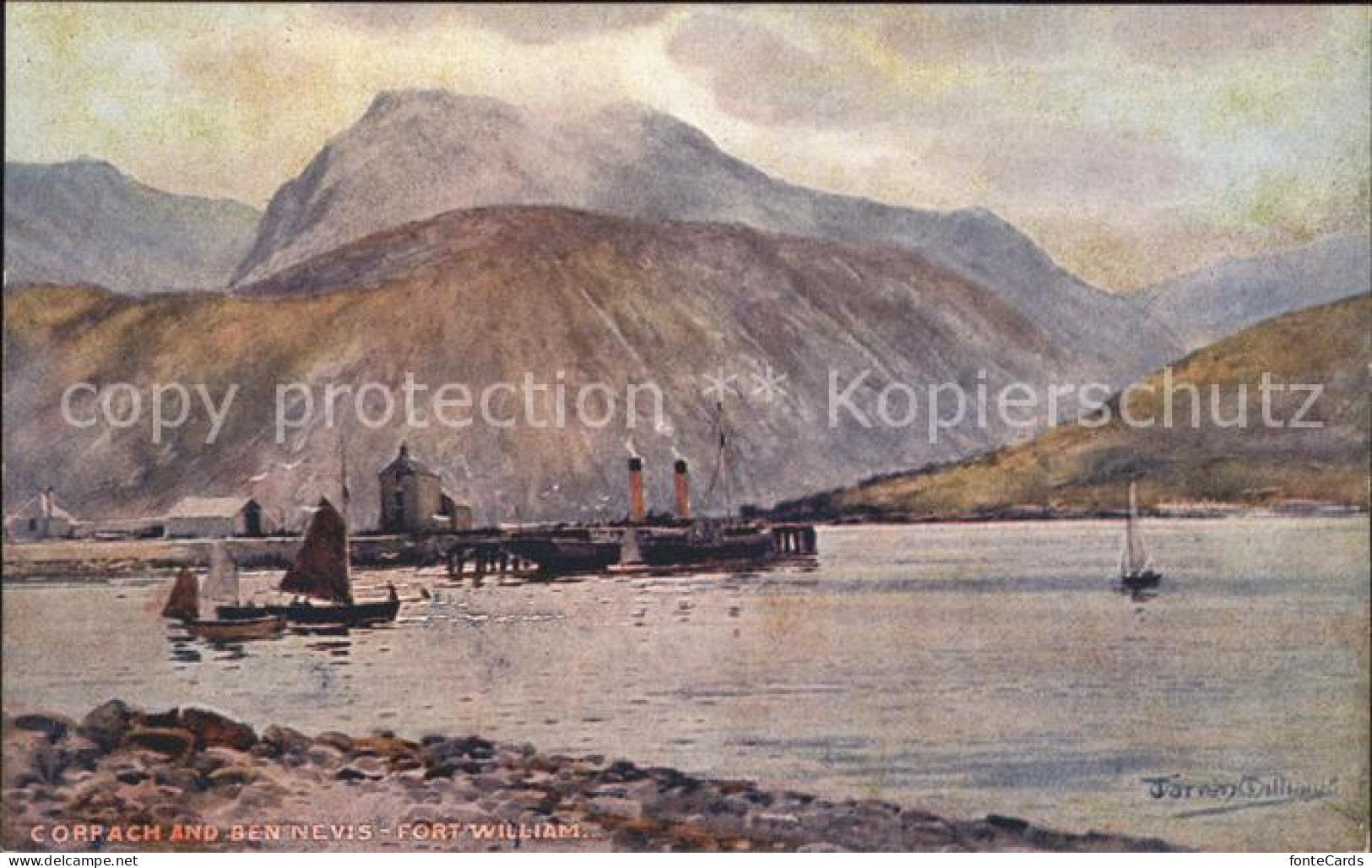 11923725 Fort William Lochaber Kuenstlerkarte Corpach Ben Nevis Lochaber - Other & Unclassified