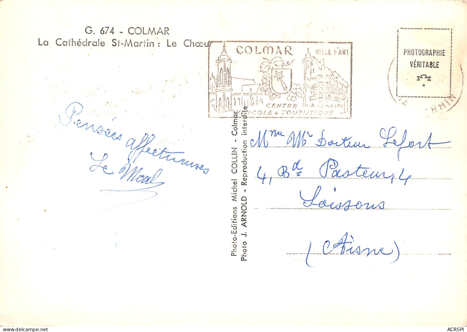 68  COLMAR  Intérieur De La Cathédrale ST MARTIN  Le CHOEUR édition Collin  N° 177 \MK3000 - Colmar