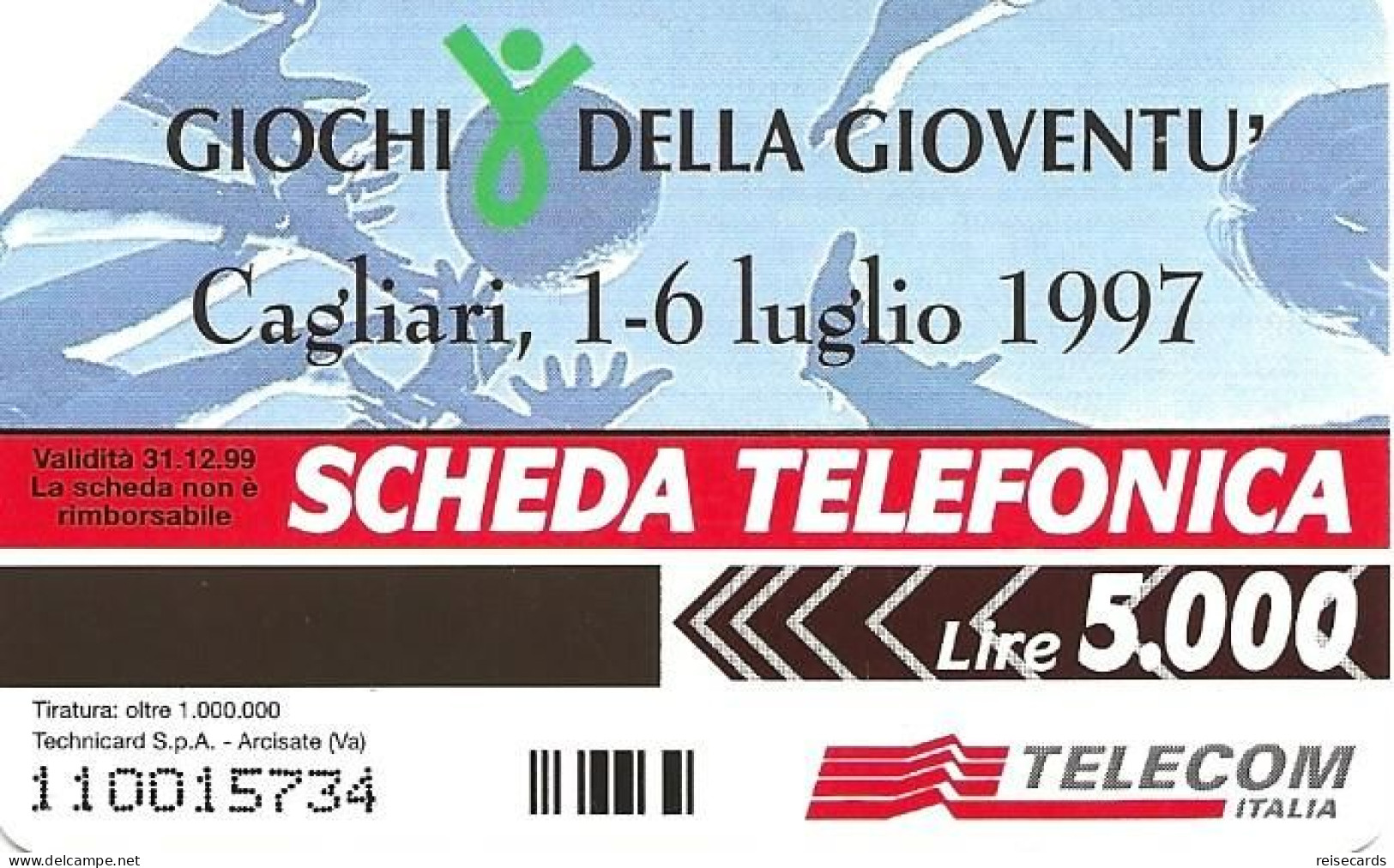 Italy: Telecom Italia - Giochi Della Gioventu Cagliari - Públicas  Publicitarias