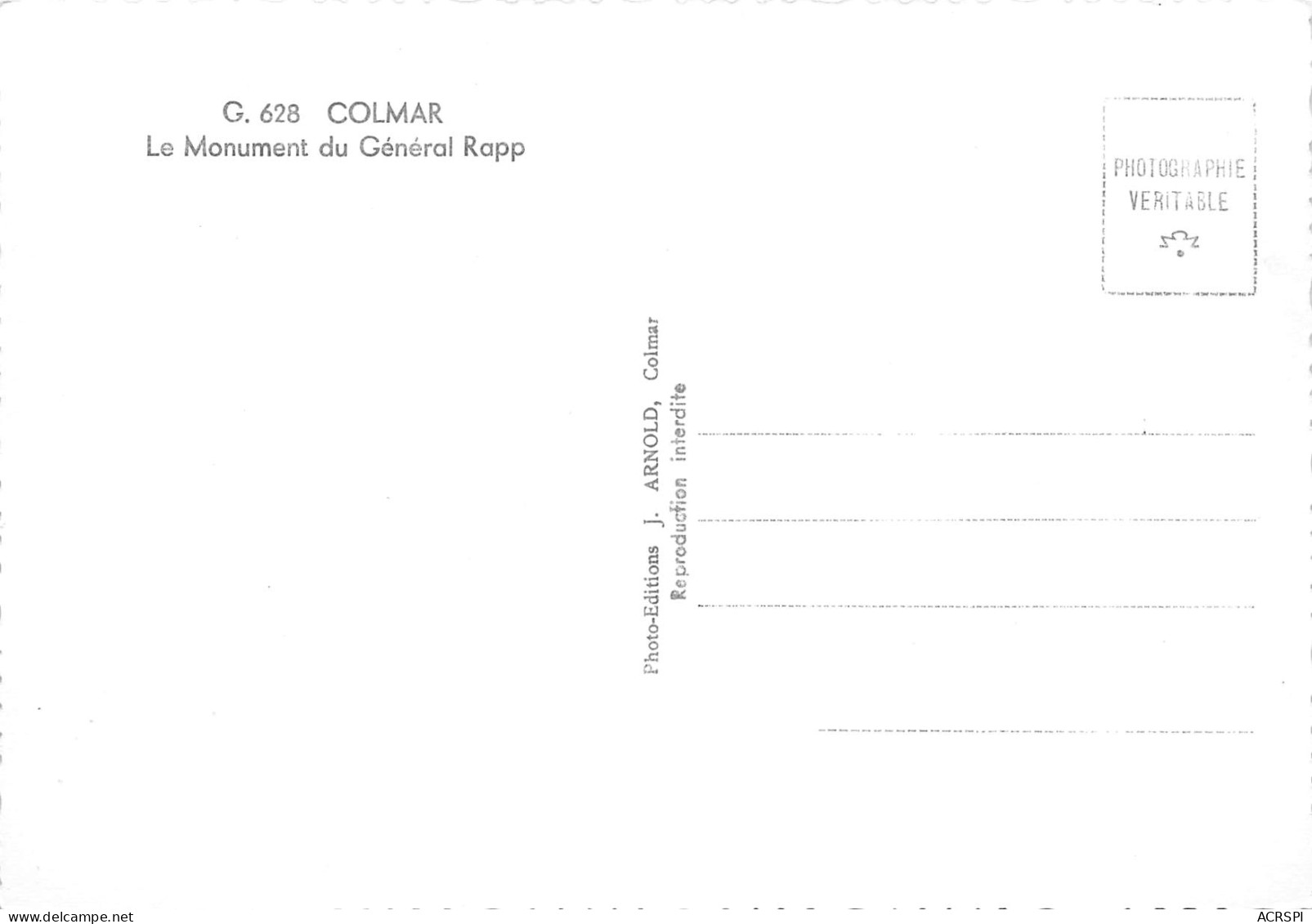 68  COLMAR  Monument Du Général Rapp  N° 203 \MK3000 - Colmar