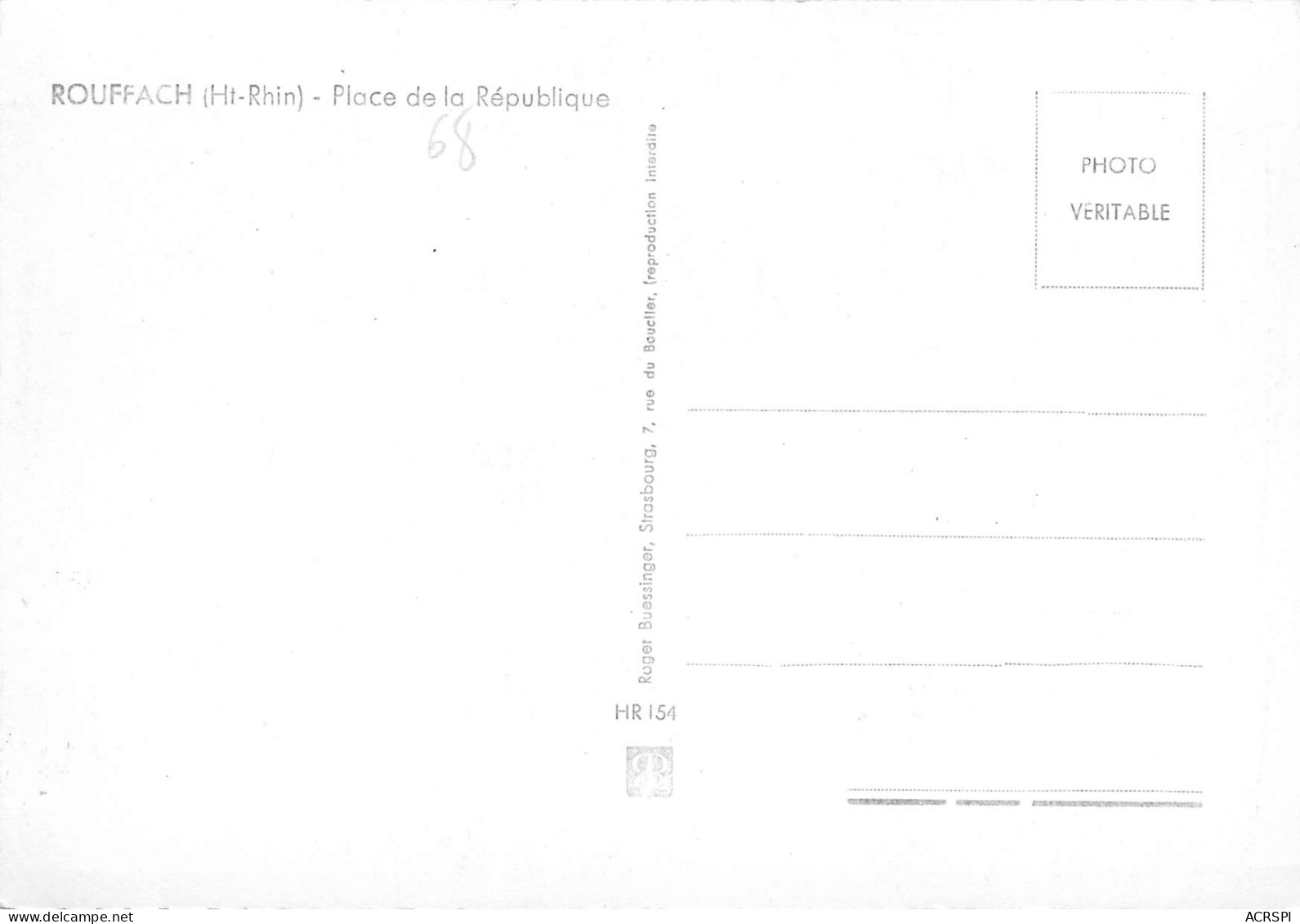 68 ROUFFACH Place De La République   N° 16 \MK3001 - Rouffach
