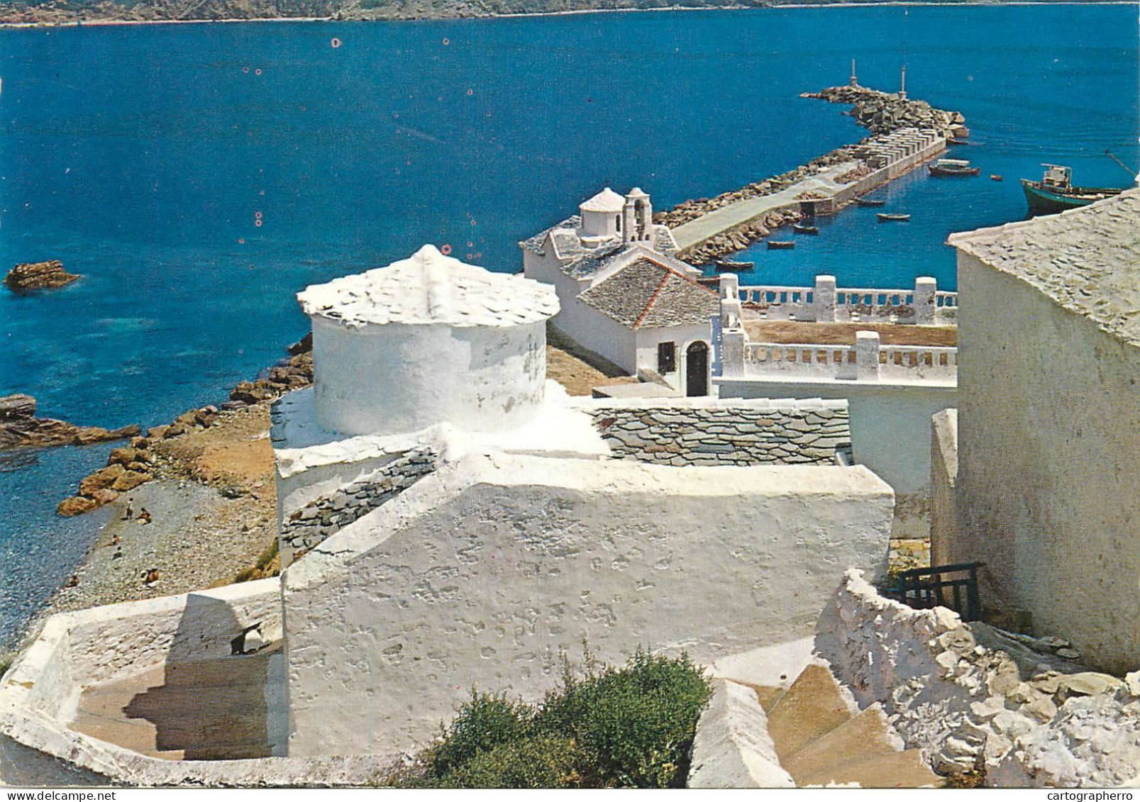 Navigation Sailing Vessels & Boats Themed Postcard Skopelos Island Landscape - Voiliers