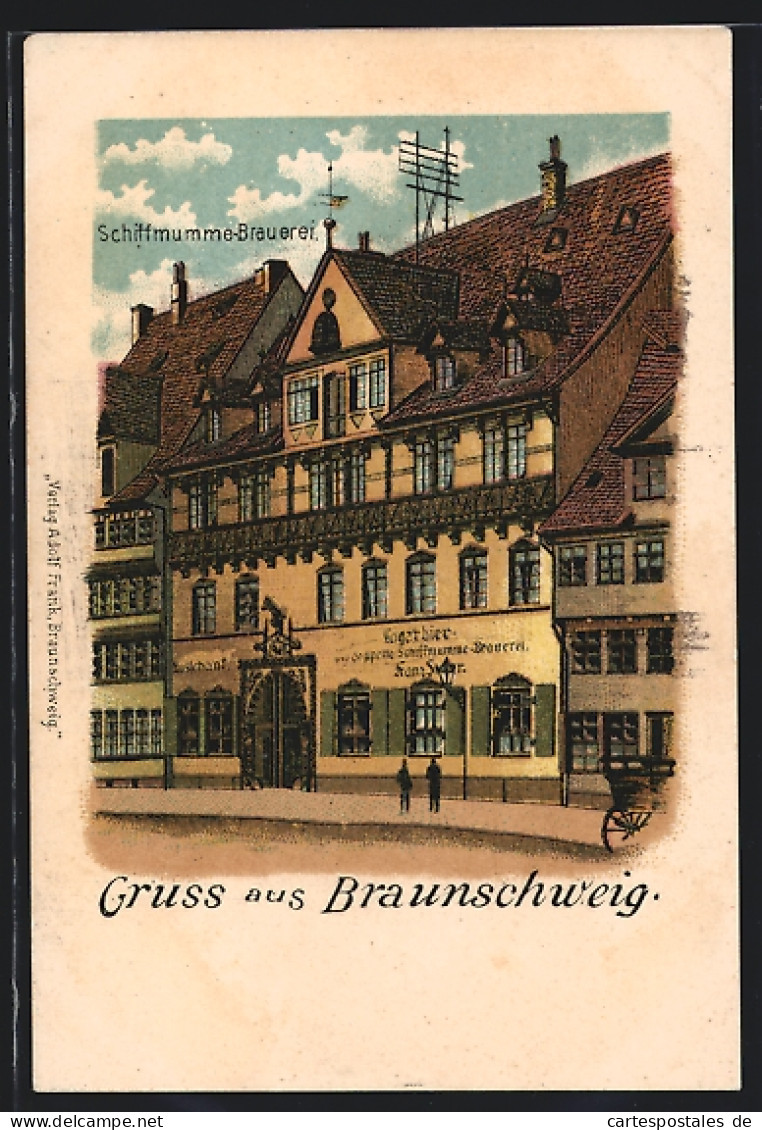 Lithographie Braunschweig, Schiffmumme-Brauerei  - Autres & Non Classés