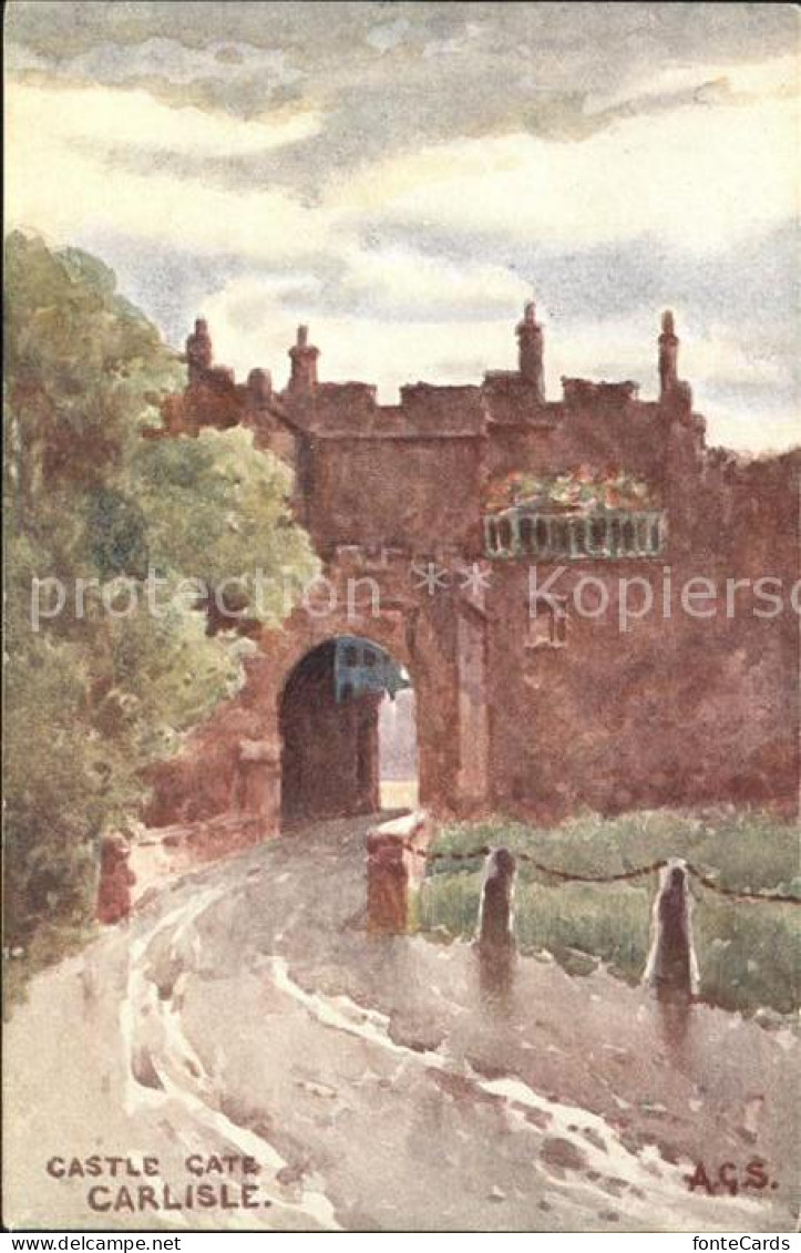 11923199 Carlisle Castle Gate Kuenstlerkarte Carlisle - Sonstige & Ohne Zuordnung