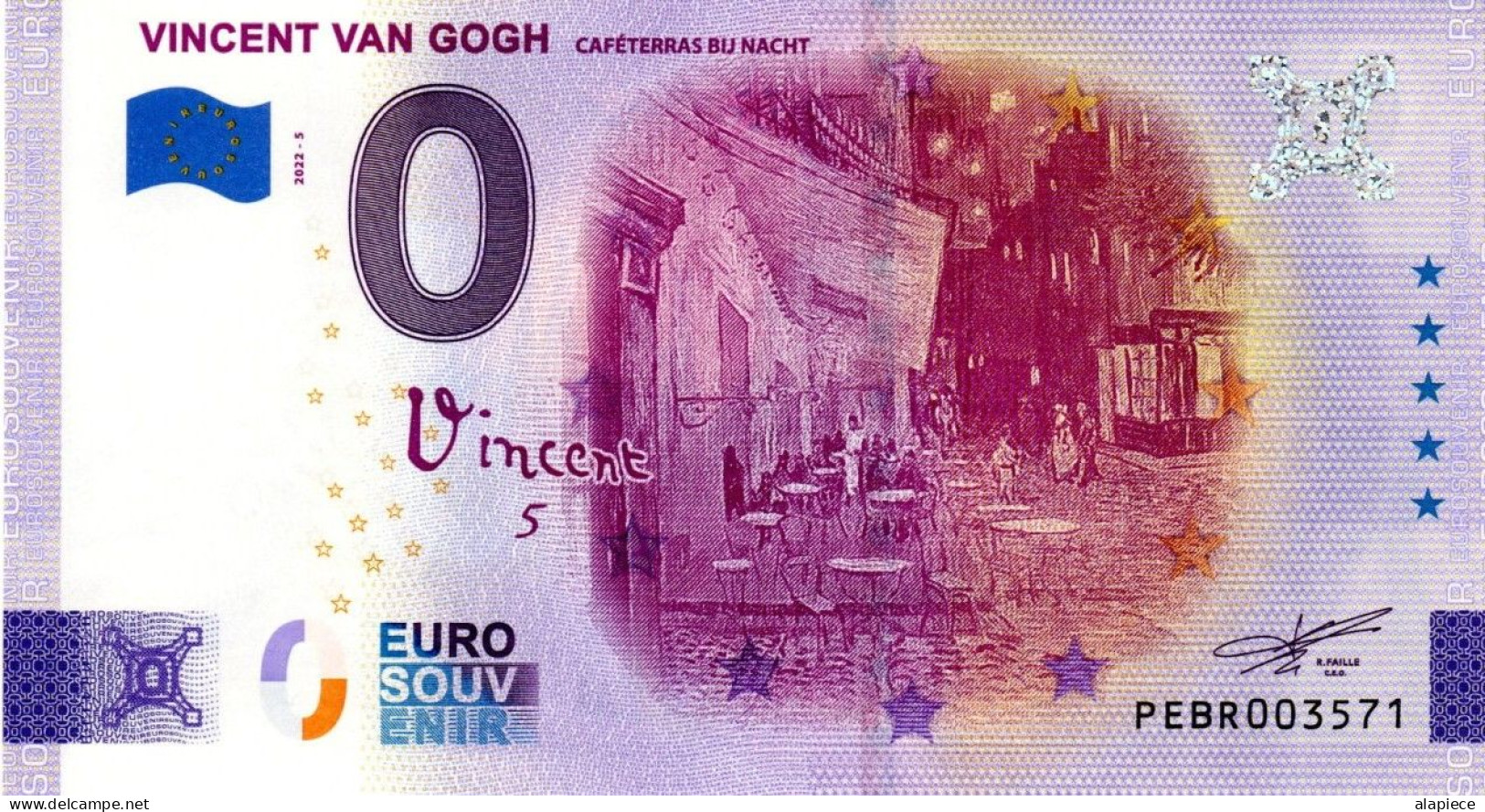 Billet Touristique - 0 Euro - Pays-Bas - Vincent Van Gogh (2022-5) - Private Proofs / Unofficial