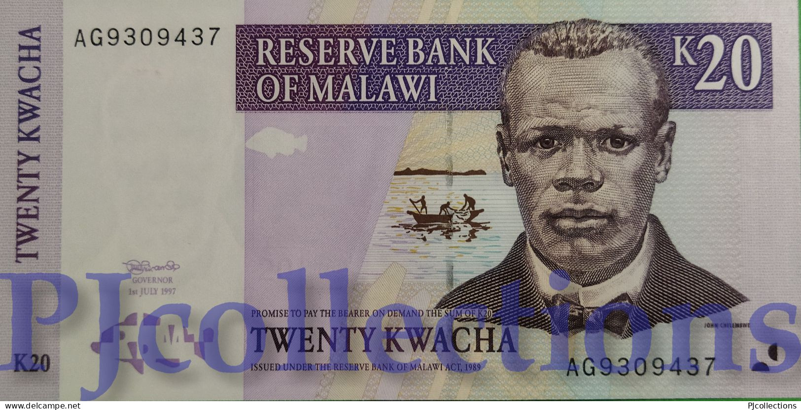 MALAWI 20 KWACHA 1997 PICK 38b UNC - Malawi