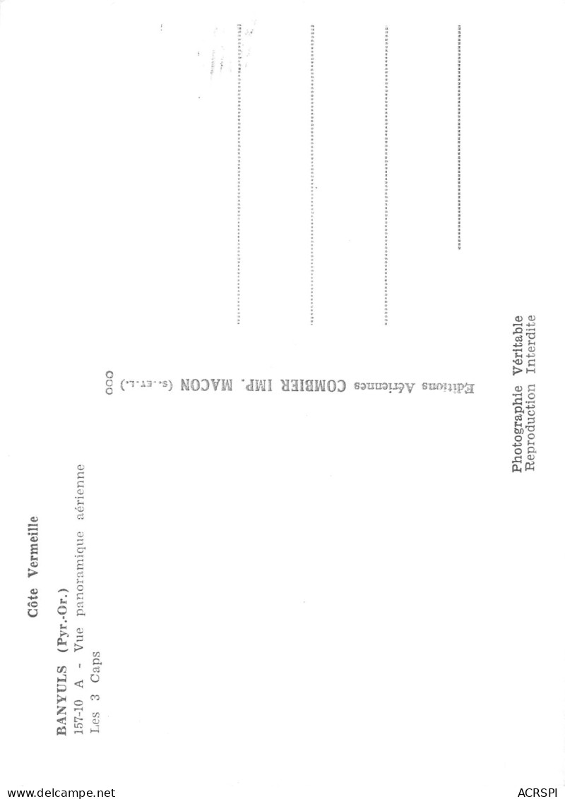 66  BANYULS SUR MER  Vue Générale Panoramique Aérienne Les 3 Caps   N° 112 \MK3002 - Banyuls Sur Mer