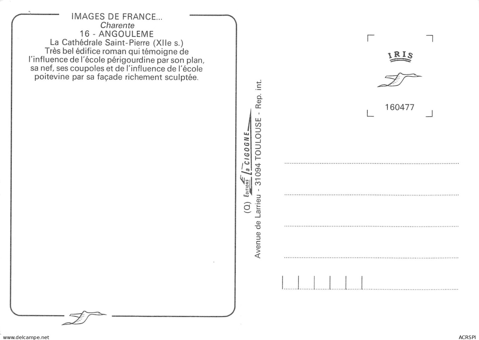 16  ANGOULEME   La Cathédrale 4 Vues  N° 59 \MK3003 - Angouleme