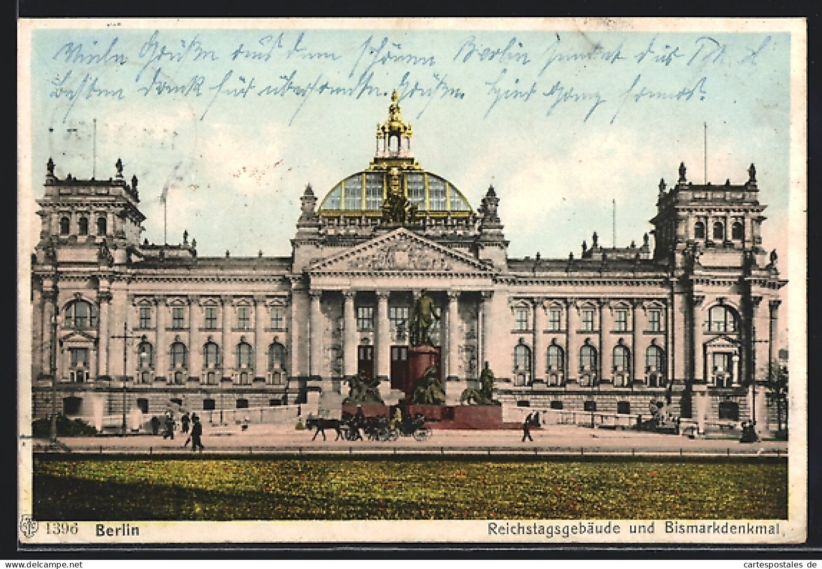 AK Berlin, Reichstagsgebäude Und Bismarkdenkmal  - Tiergarten