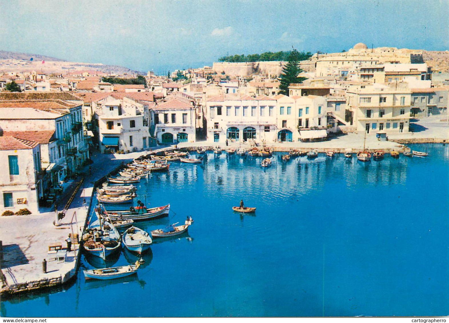 Navigation Sailing Vessels & Boats Themed Postcard Crete Rehymnon Harbour - Voiliers