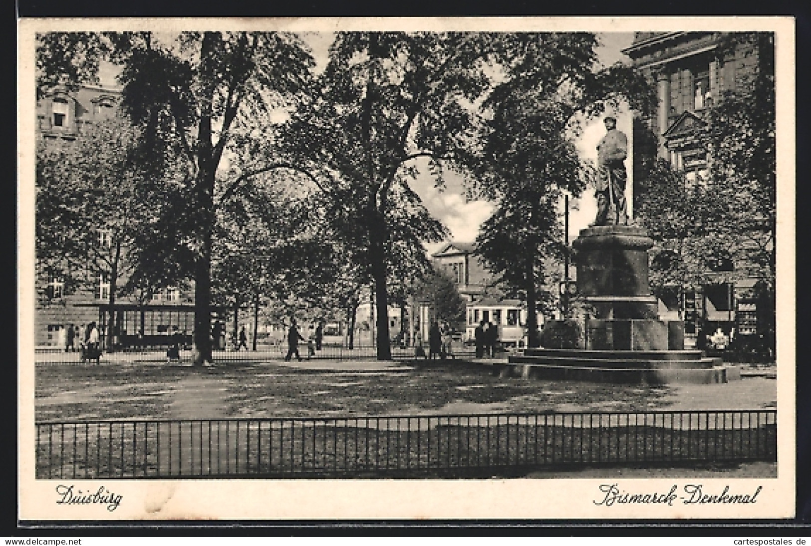 AK Duisburg, Partie Am Bismarck-Denkmal  - Duisburg