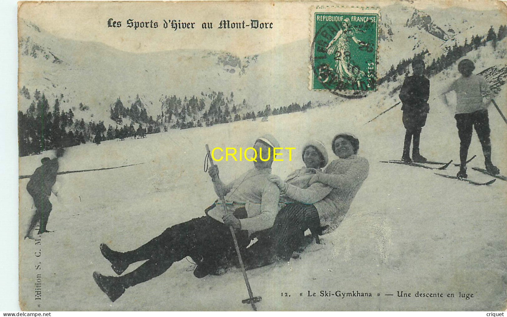 63 Mont-Dore, Le Ski-gymkhana, Descente En Luge - Otros & Sin Clasificación