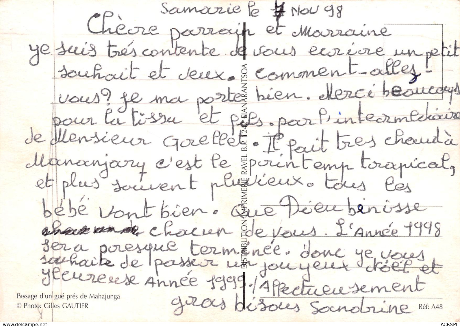 MADAGASCAR Passage D'un Gué à MAHAJUNGA Majunga MAHAJANGA Attelage Boeuf ZEBU   N° 60 \MK3005 - Madagaskar