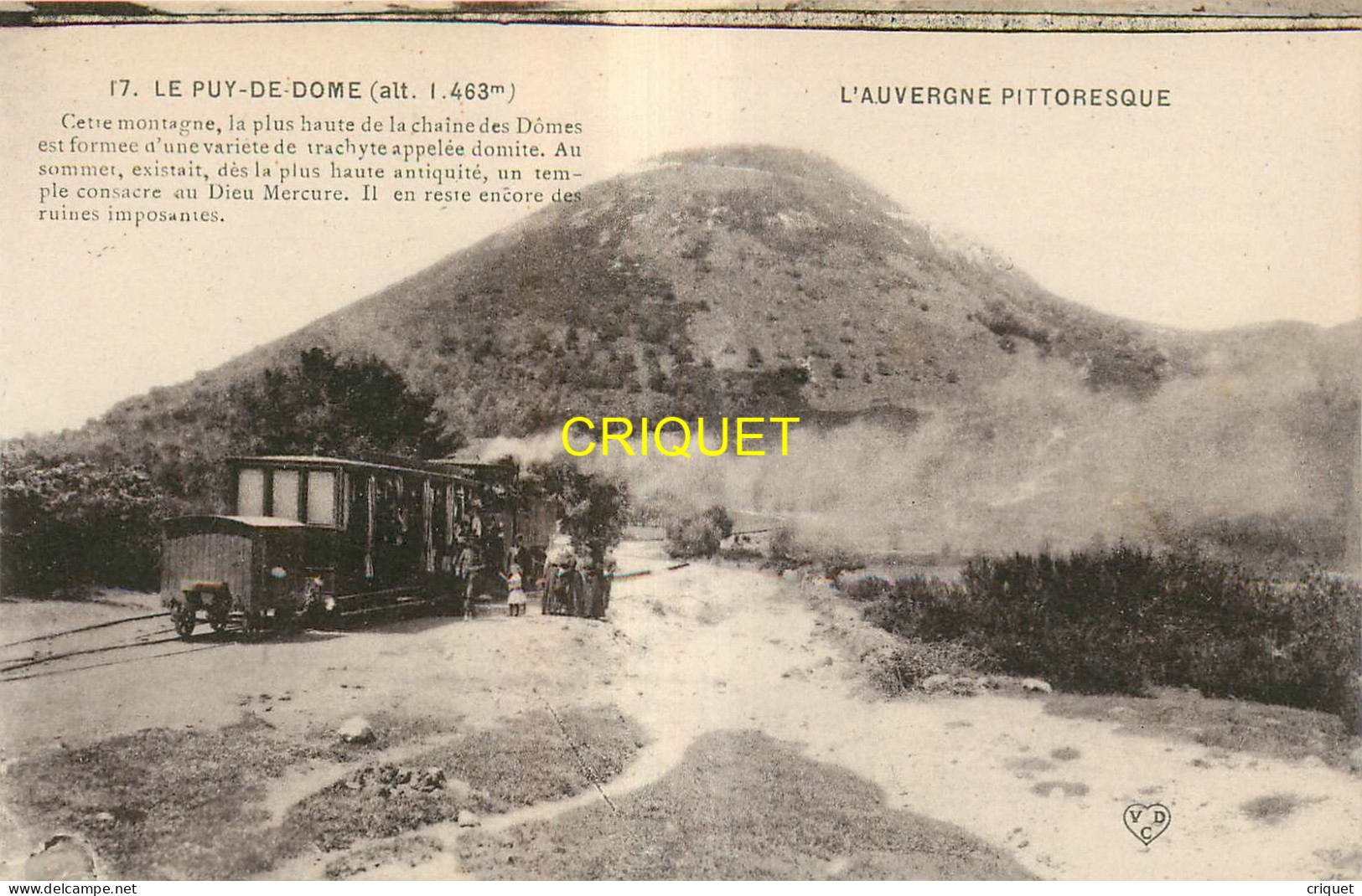 63 Le Puy de Dôme, beau lot de 8 cartes différentes sur le tramway et le chemin de fer
