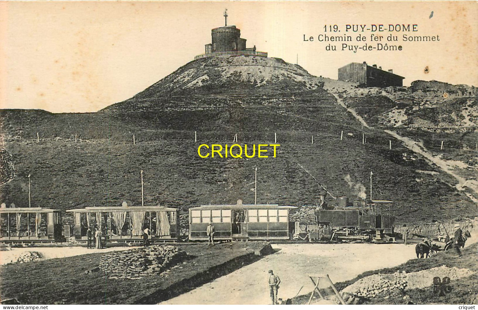 63 Le Puy de Dôme, beau lot de 8 cartes différentes sur le tramway et le chemin de fer