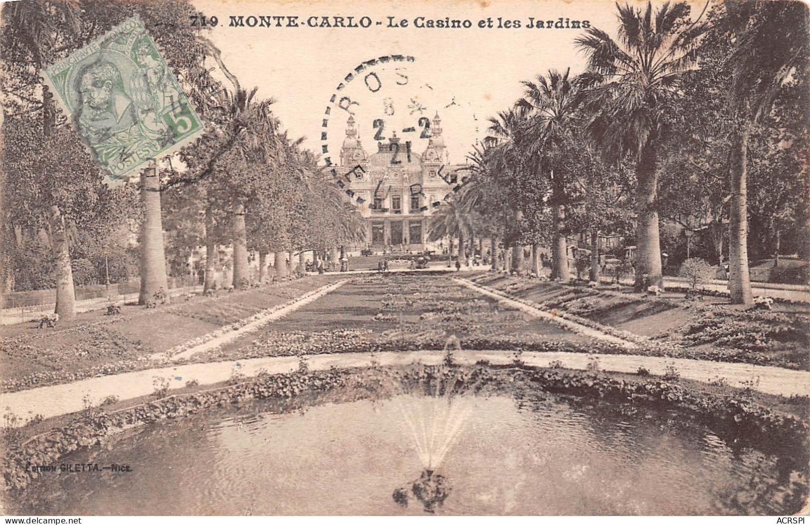 MONACO   Monte Carlo Le Casino Et Ses Jardins   N° 45 \MK3006 - Monte-Carlo