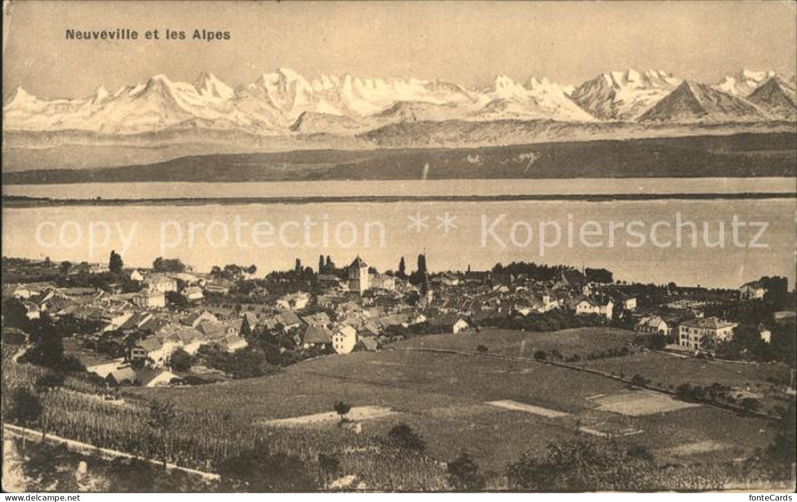 11922191 Neuveville Lac Et Les Alpes Neuchatel - Otros & Sin Clasificación