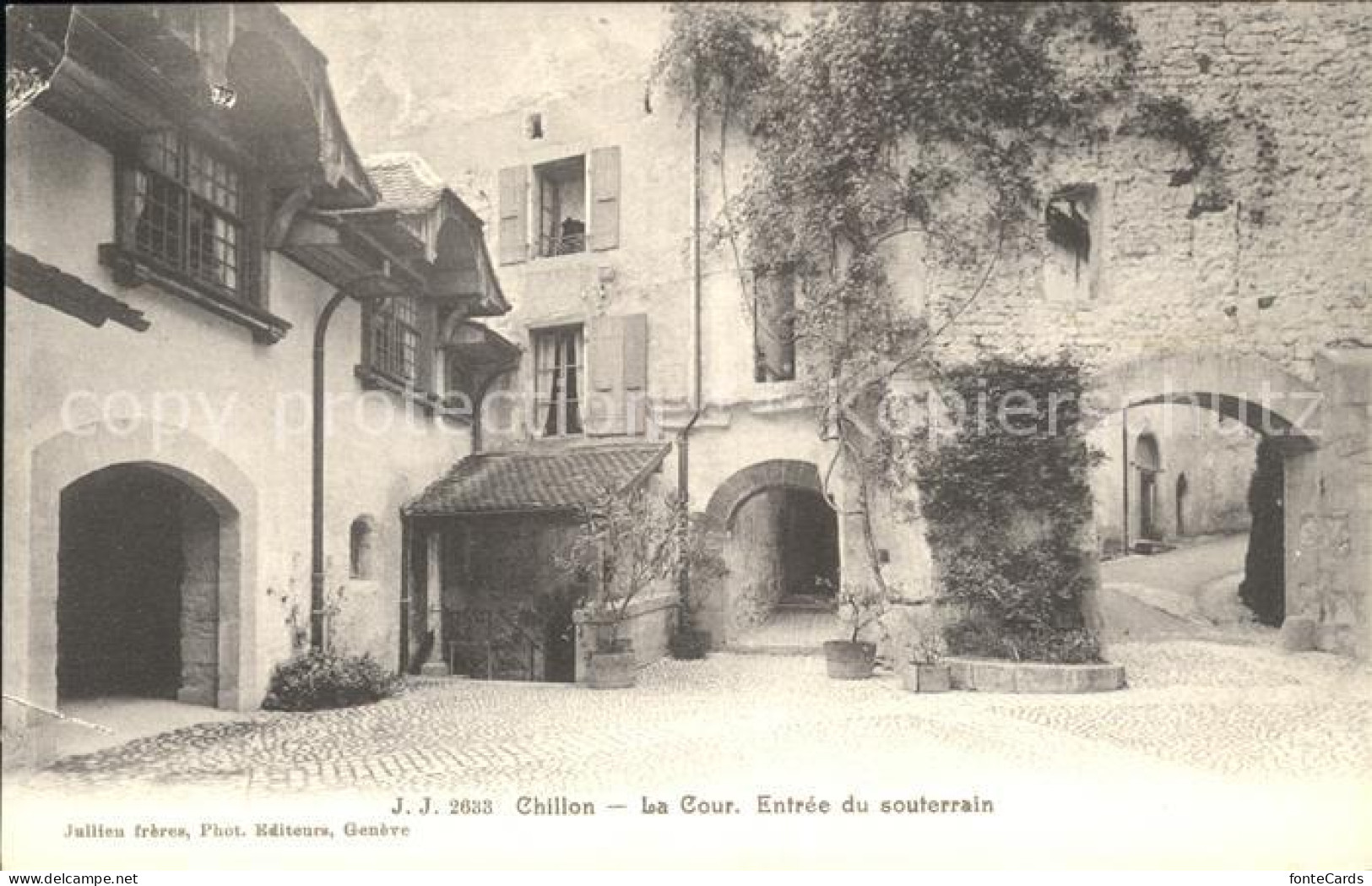 11922158 Chillon La Cour Entree Du Souterrain Montreux - Sonstige & Ohne Zuordnung