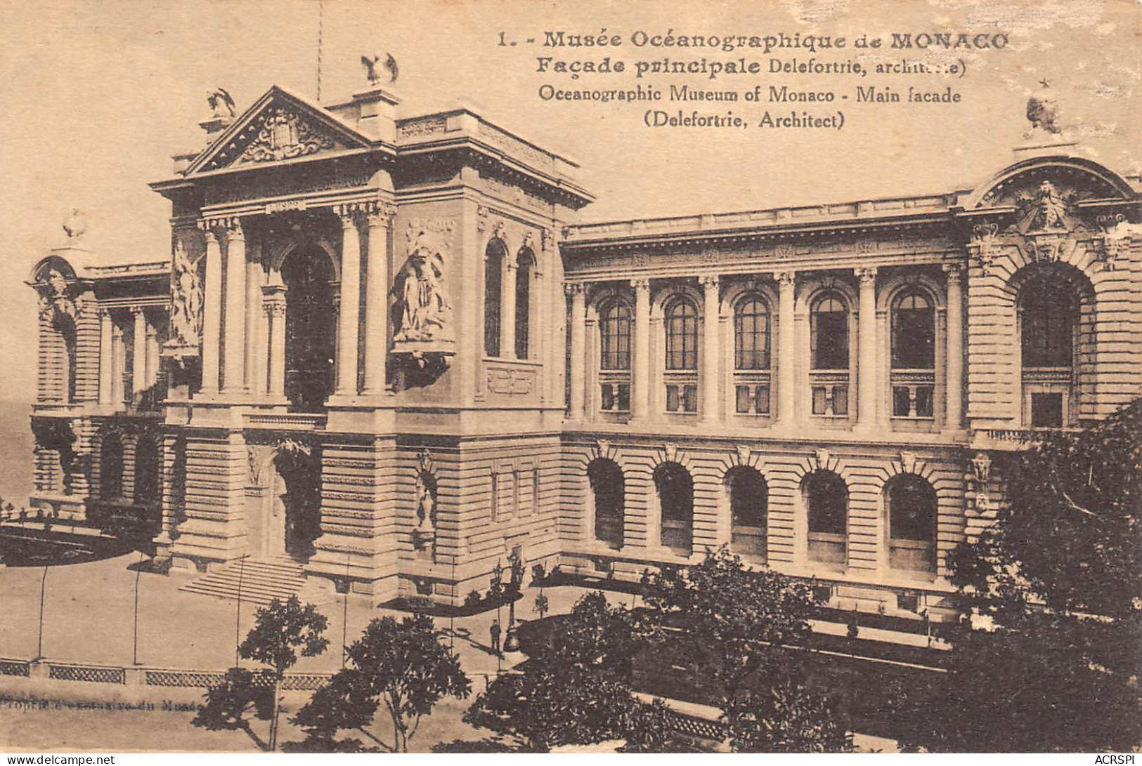 MONACO  Le Musée Océanographique Façade Principale   N° 149 \MK3006 - Musée Océanographique