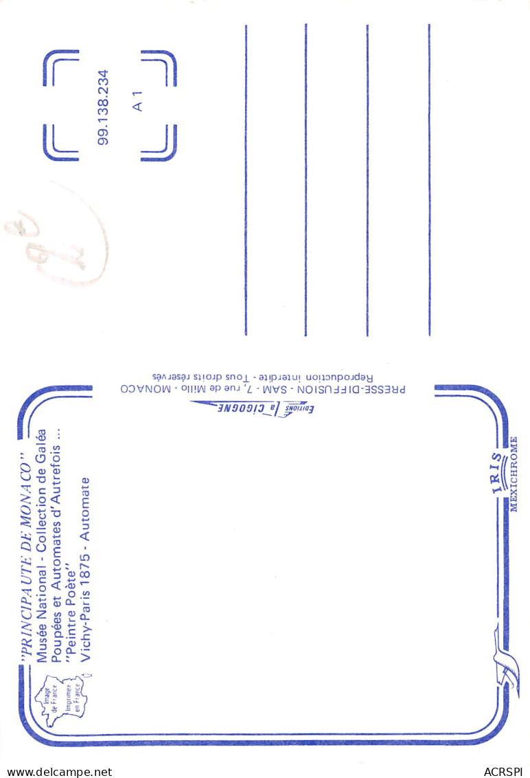 MONACO  Le Musée National Collection De Galéa Poupées Et Automates Le Peintre Poète  N° 156 \MK3006 - Altri & Non Classificati