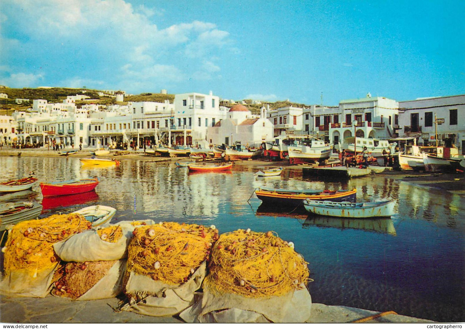 Navigation Sailing Vessels & Boats Themed Postcard Greece Mykonos Harbour - Voiliers