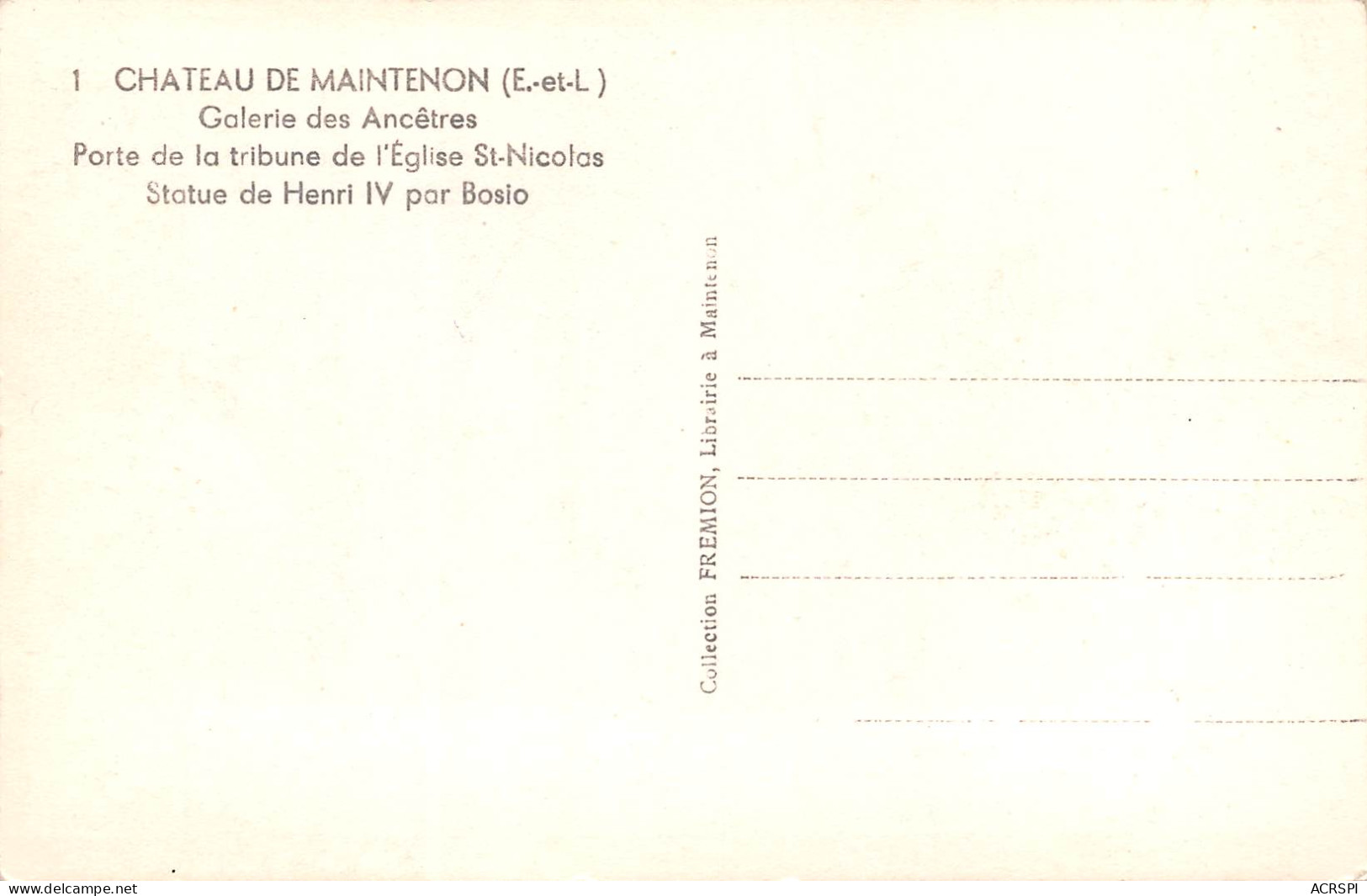 28 Chateau De MAINTENON Porte De La Tribune De L'église Saint Nicolas   N° 1 \MK3007 - Maintenon