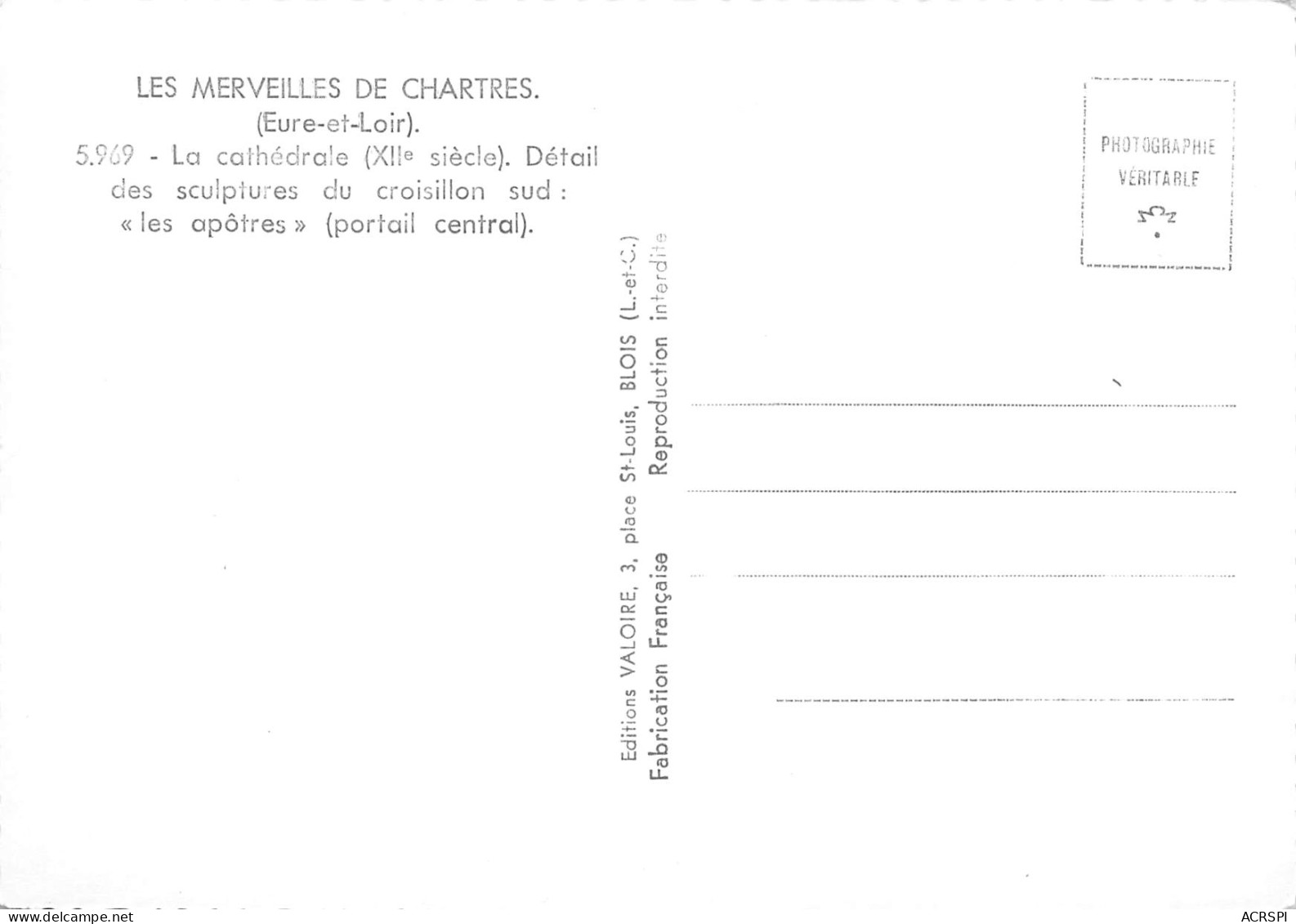 28  CHARTRES La Cathédrale  Apotres Sculpture Du Croisillon Sud  N° 62 \MK3007 - Chartres