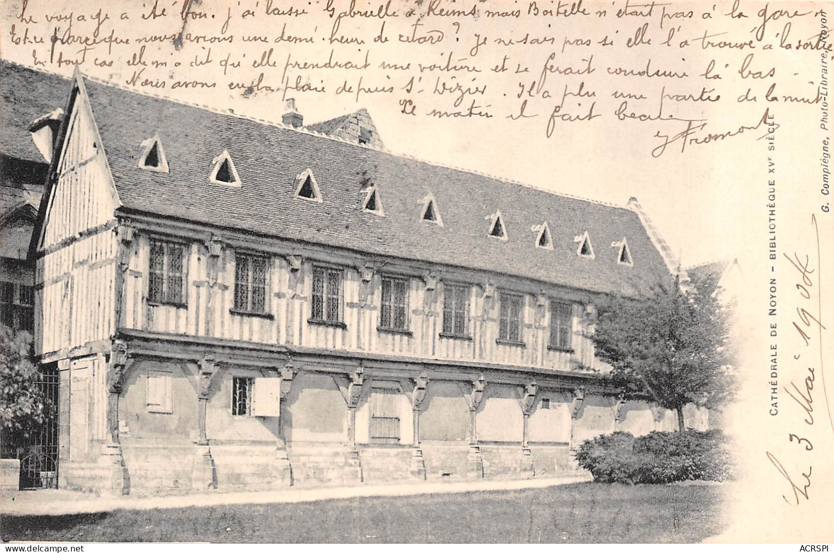 60 NOYON La Cathédrale La Bibliothèque    N° 21 \MK3008 - Noyon