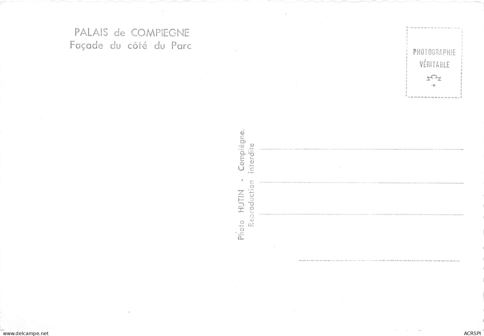 60 COMPIEGNE Le Palais Façade Du Coté Du Parc   N° 40 \MK3008 - Compiegne