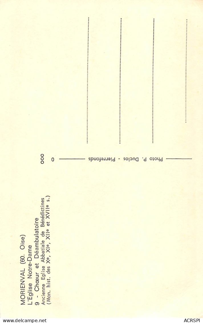60 MORIENVAL L'église Notre Dame  N° 70 \MK3008 - Senlis