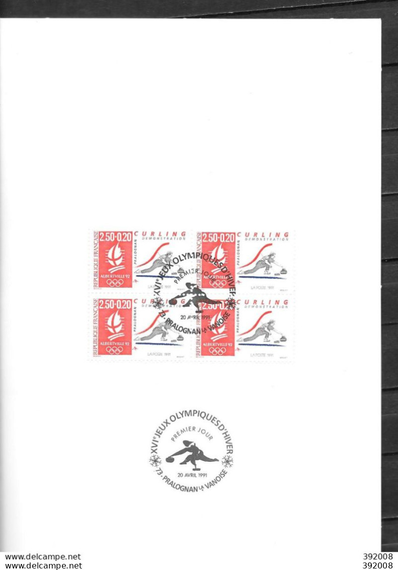 FRANCE - FDC - 39 - 6 - 21 X 15 Cm - Winter 1992: Albertville