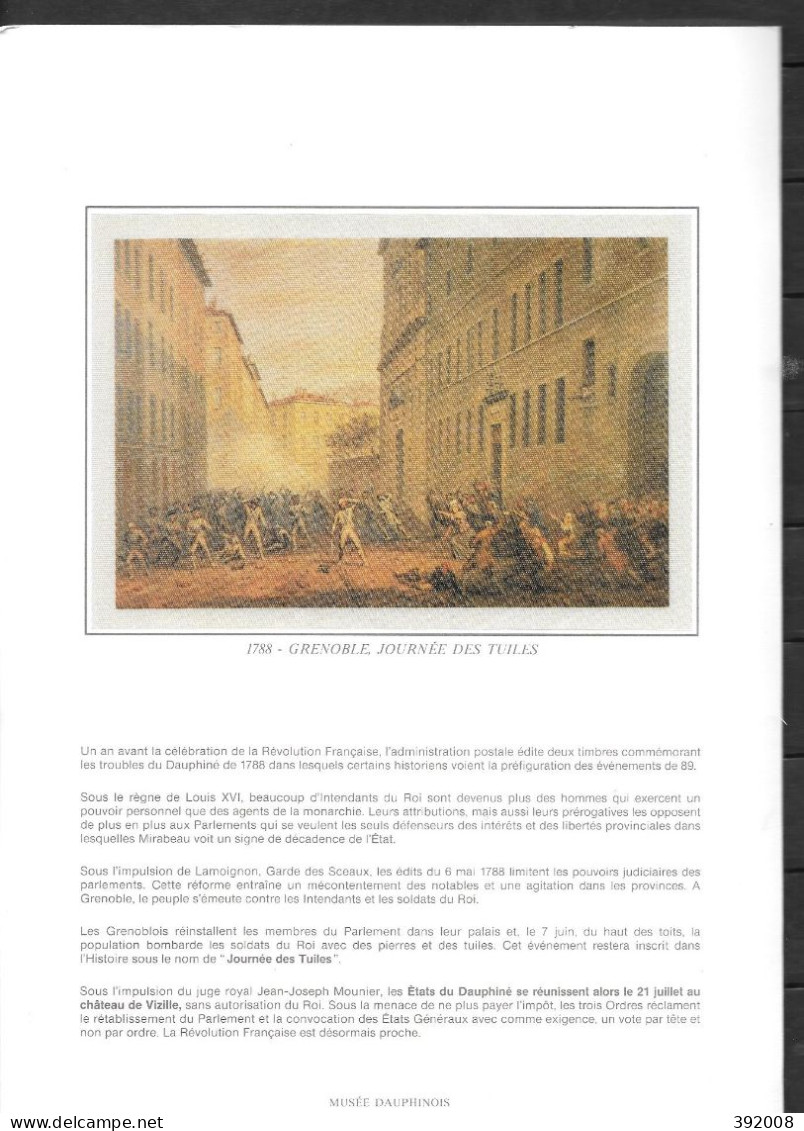 GRENOBLE Et VIZILLZ - 1988 - Convocation Des Etats Généraux, Journée Des Tuiles - 43 - Revolución Francesa