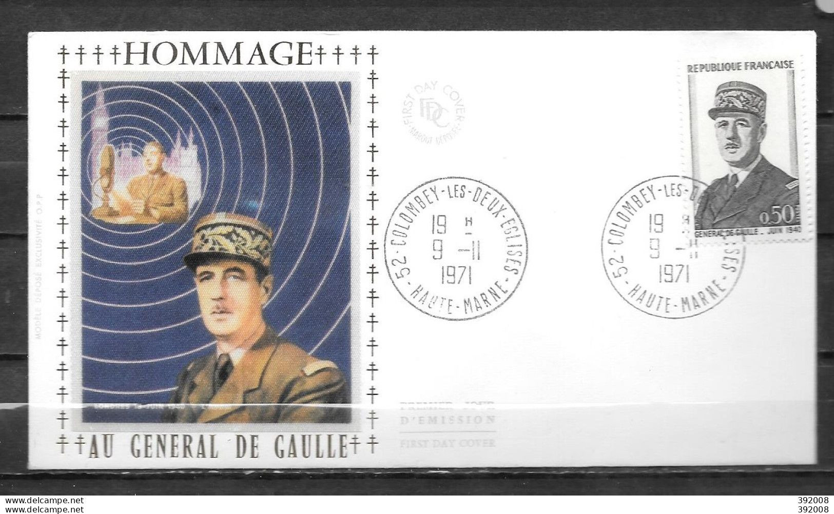 COLOMBEY LES 2 EGLISES - 1971 - De Gaulle - 22 - 6 - Sonstige & Ohne Zuordnung