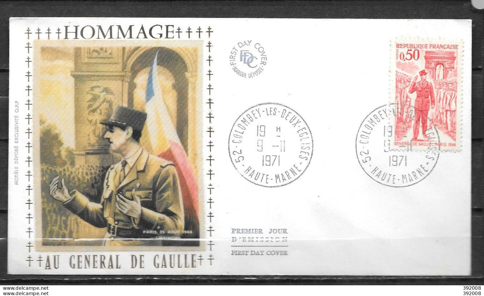 COLOMBEY LES 2 EGLISES - 1971 - De Gaulle - 22 - 5 - Altri & Non Classificati