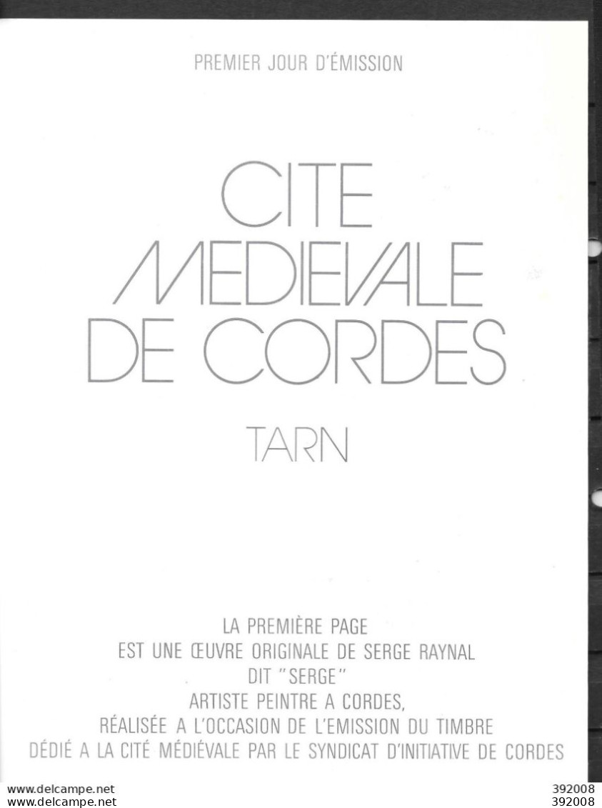 CORDES - 1980 - Cité Médievale - 25 - 1 - 19 X 25 Cm. - Andere & Zonder Classificatie