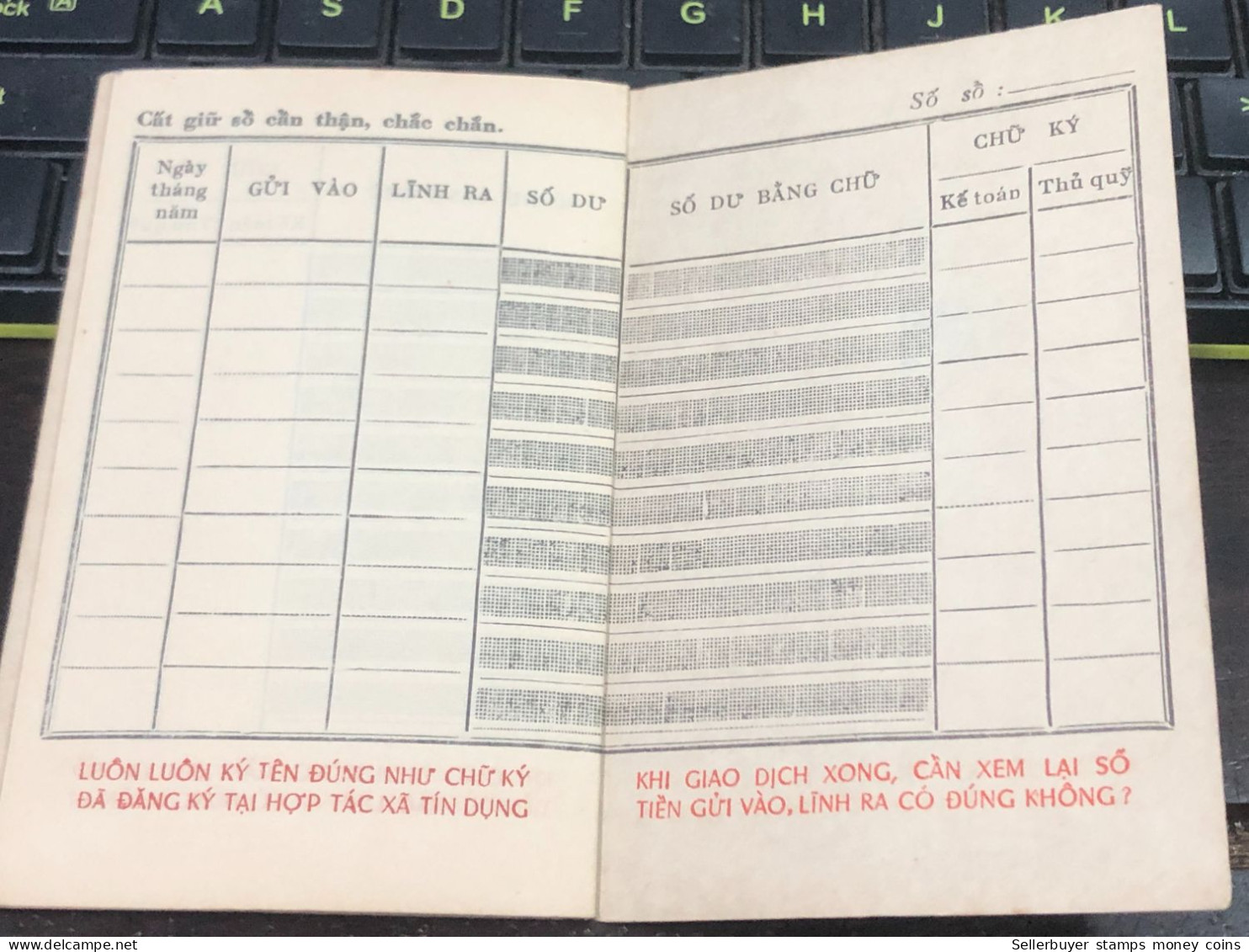 VIET NAM SOUTH STATE BANK SAVINGS BOOK PREVIOUS -1 975-PCS 1 BOOK - Cheques & Traveler's Cheques