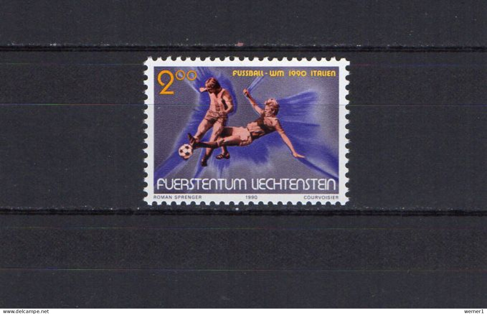 Liechtenstein 1990 Football Soccer World Cup Stamp MNH - Ungebraucht