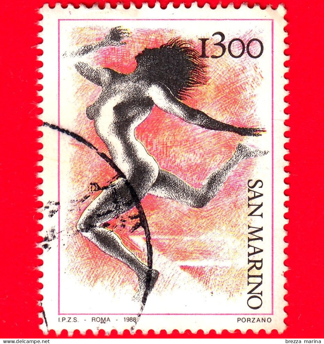 SAN MARINO - Usato - 1988 - Olimpiadi Di Seul - Corsa Femminile - 1300 - Gebraucht