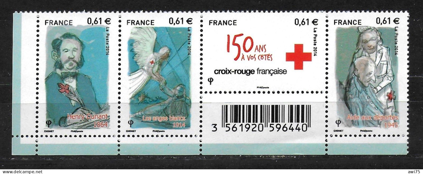 "150 Ans Croix-Rouge Française" 2014 - 4910 à 4913 - 4 Timbres Du Bloc F4910 - Nuovi