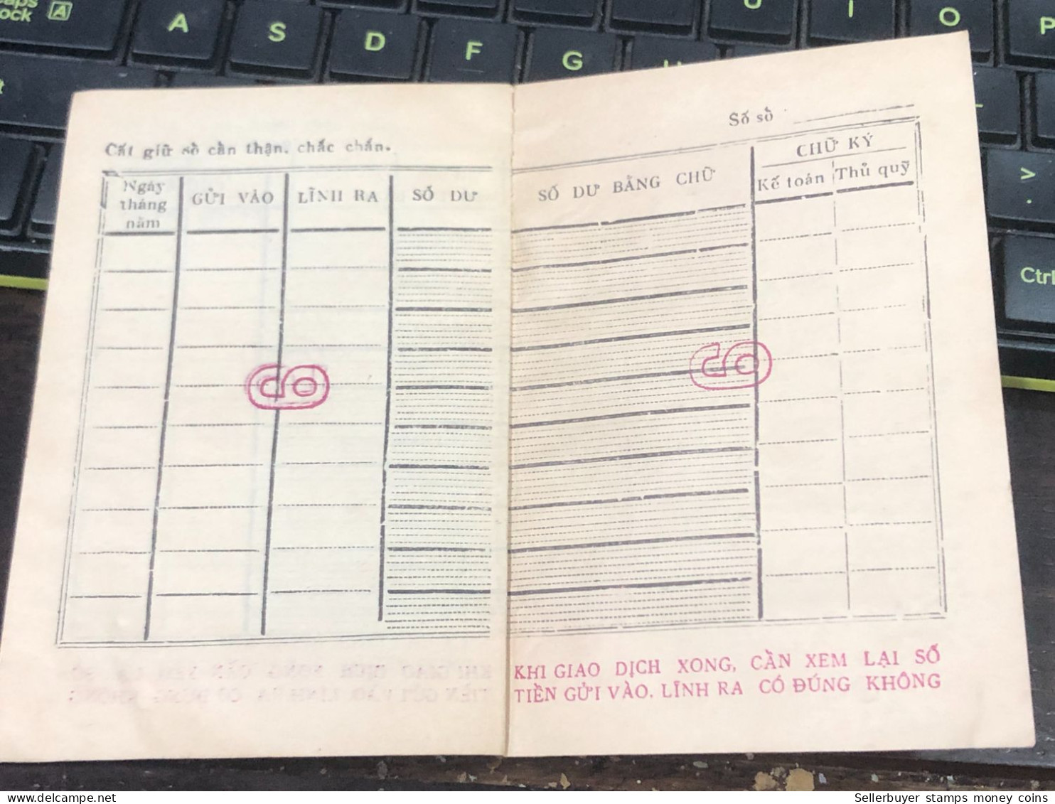 VIET NAM SOUTH STATE BANK SAVINGS BOOK PREVIOUS -1 975-PCS 1 BOOK - Cheques & Traveler's Cheques