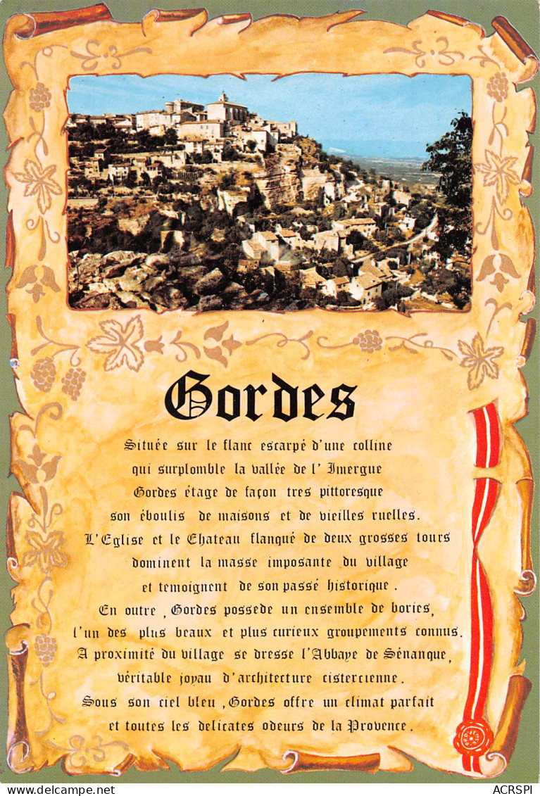 84 GORDES Histoire De La Ville  N°58 \MK3014 - Gordes