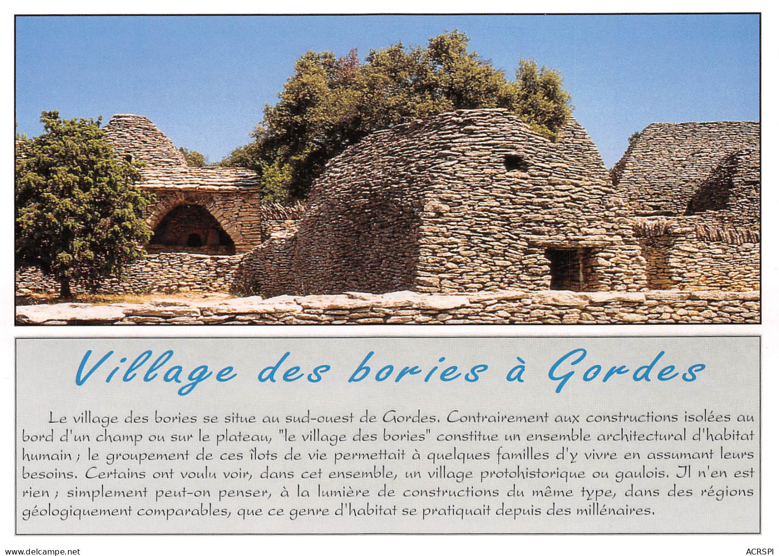 84 GORDES Village Des Bories Village Gaulois Historique N°70 \MK3014 - Gordes