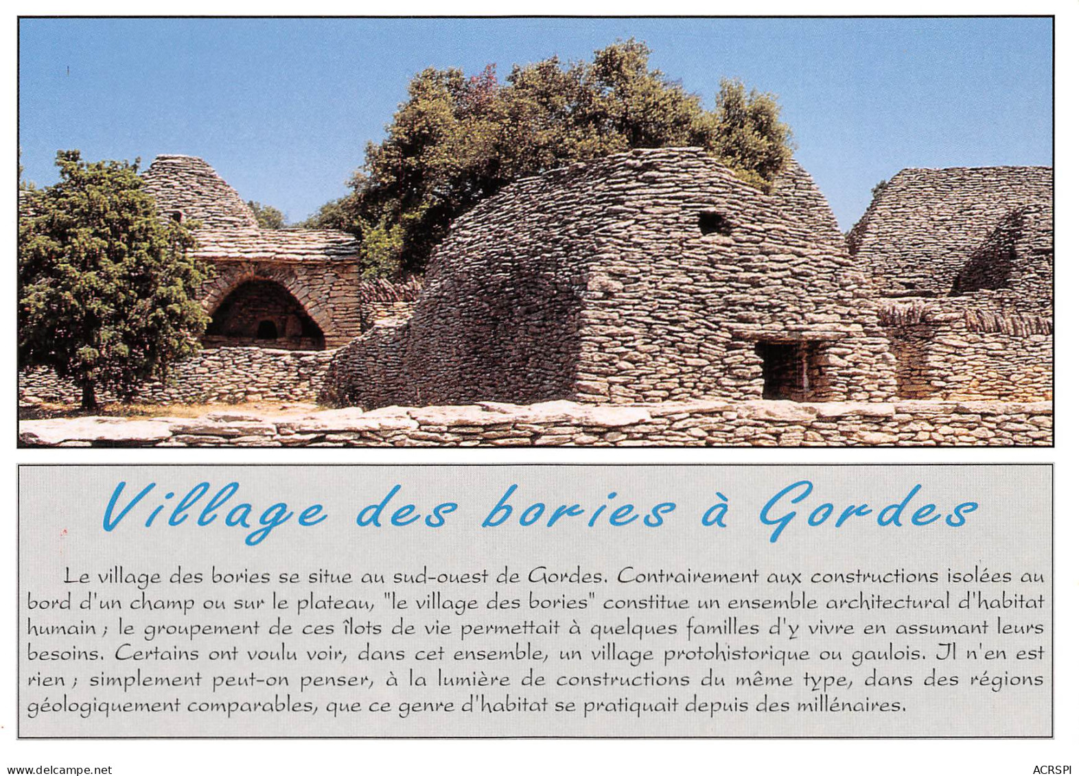 84 GORDES Village Des Bories Village Gaulois Historique N°71 \MK3014 - Gordes