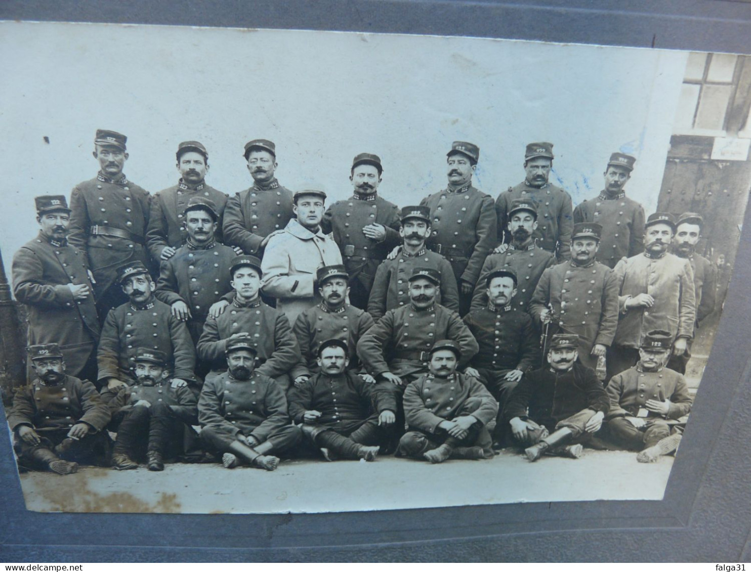 PHOTO ANCIENNE 122e Régiment D'infanterie 1914 - Guerra, Militari
