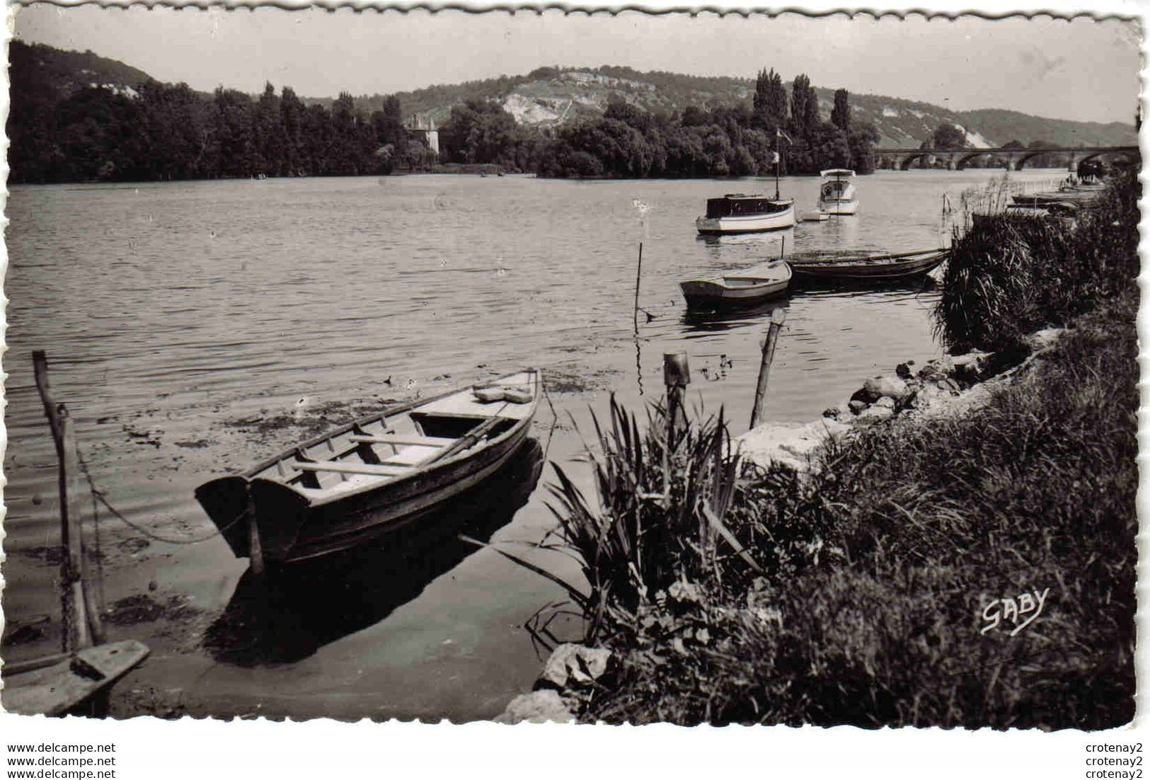 27 VERNON N°32 Paysage Sur La Seine Barques Bateaux Viaduc VOIR DOS - Vernon