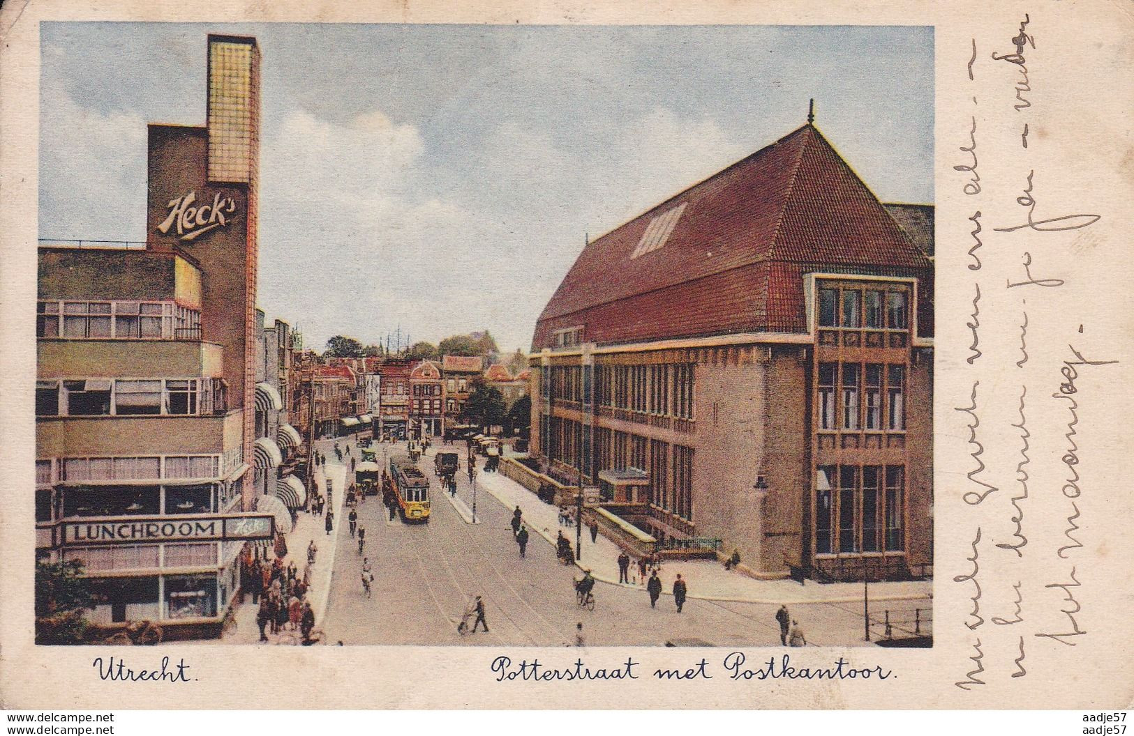 Netherlands Pays Bas Utrecht Potterstraat 1934 Tramway - Tram