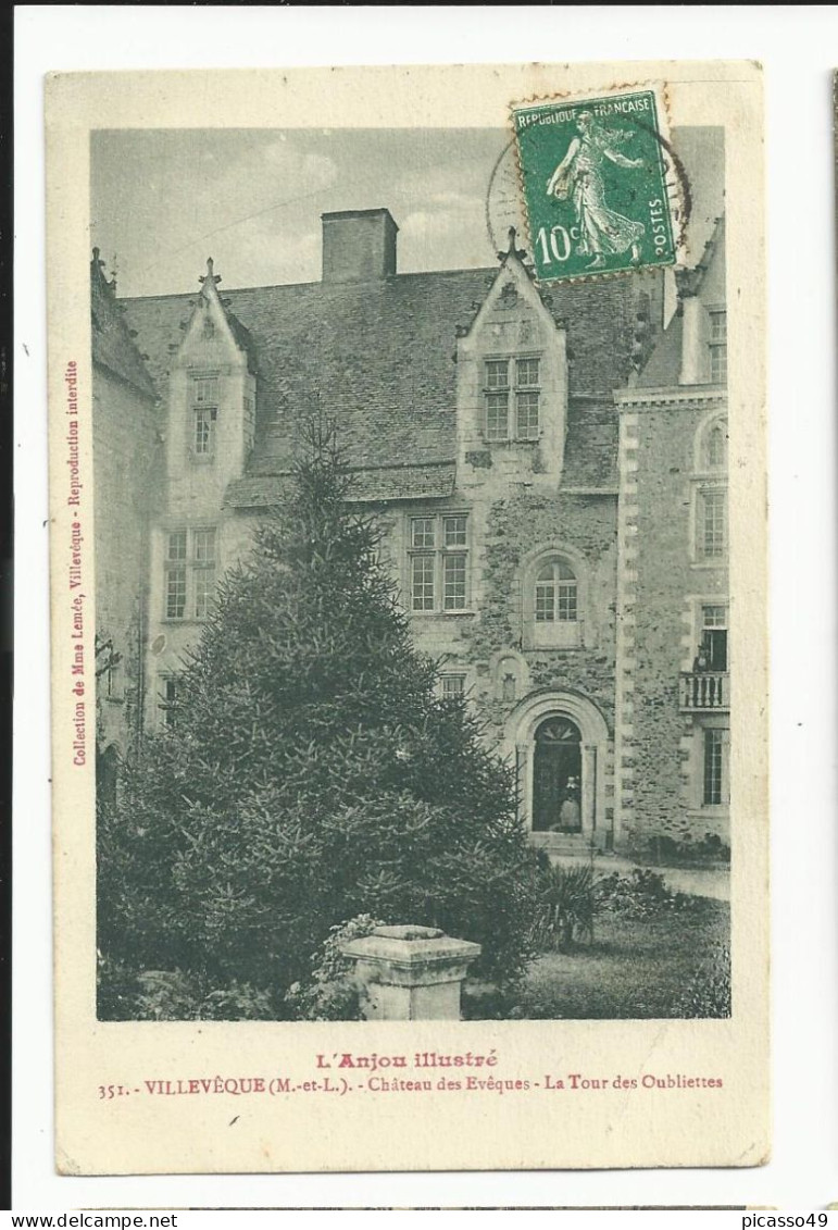 Maine Et Loire , Villévêque , Chateau Des évêques , La Tour Des Oubliettes - Autres & Non Classés