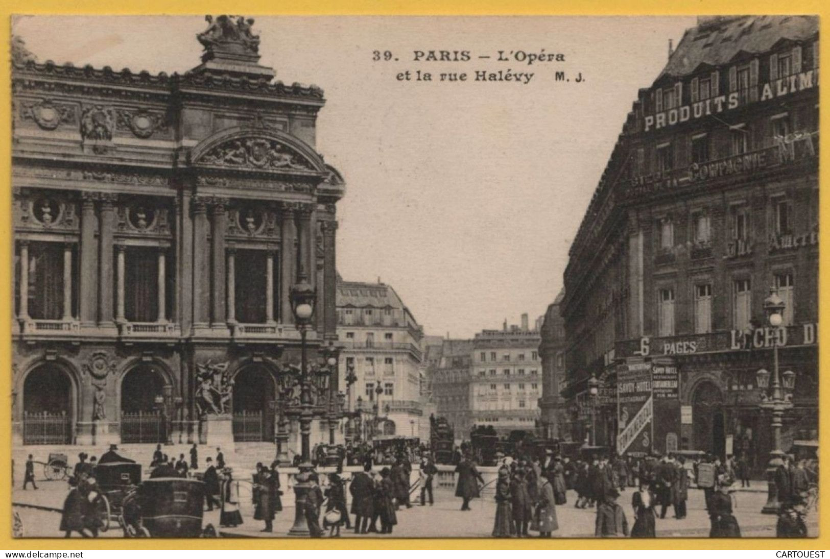 CPA PARIS - Rue Halévy Côté De L'Opéra - 1914 - Autres & Non Classés